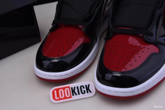 Cheap TBK Air OG 1 Patent High Jordan 555088-063 Bred 0818